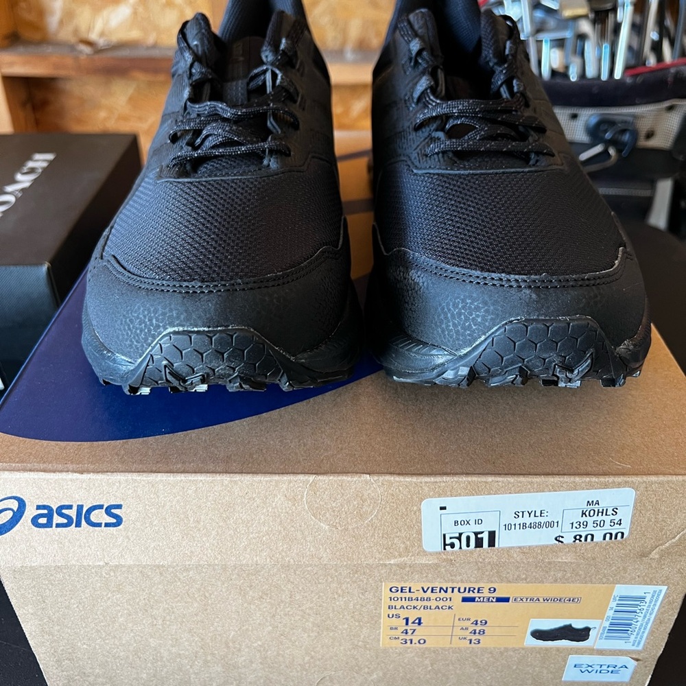 Asics Black Athletic Shoes with Sleek Design